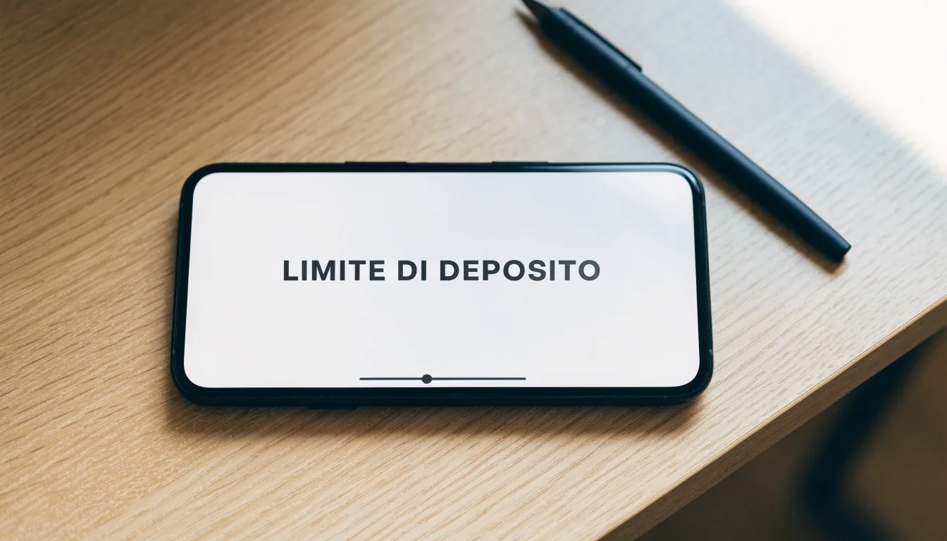 Un foglio di concessione in carta con un timbro rosso, appoggiato su una scrivania di legno accanto a una penna