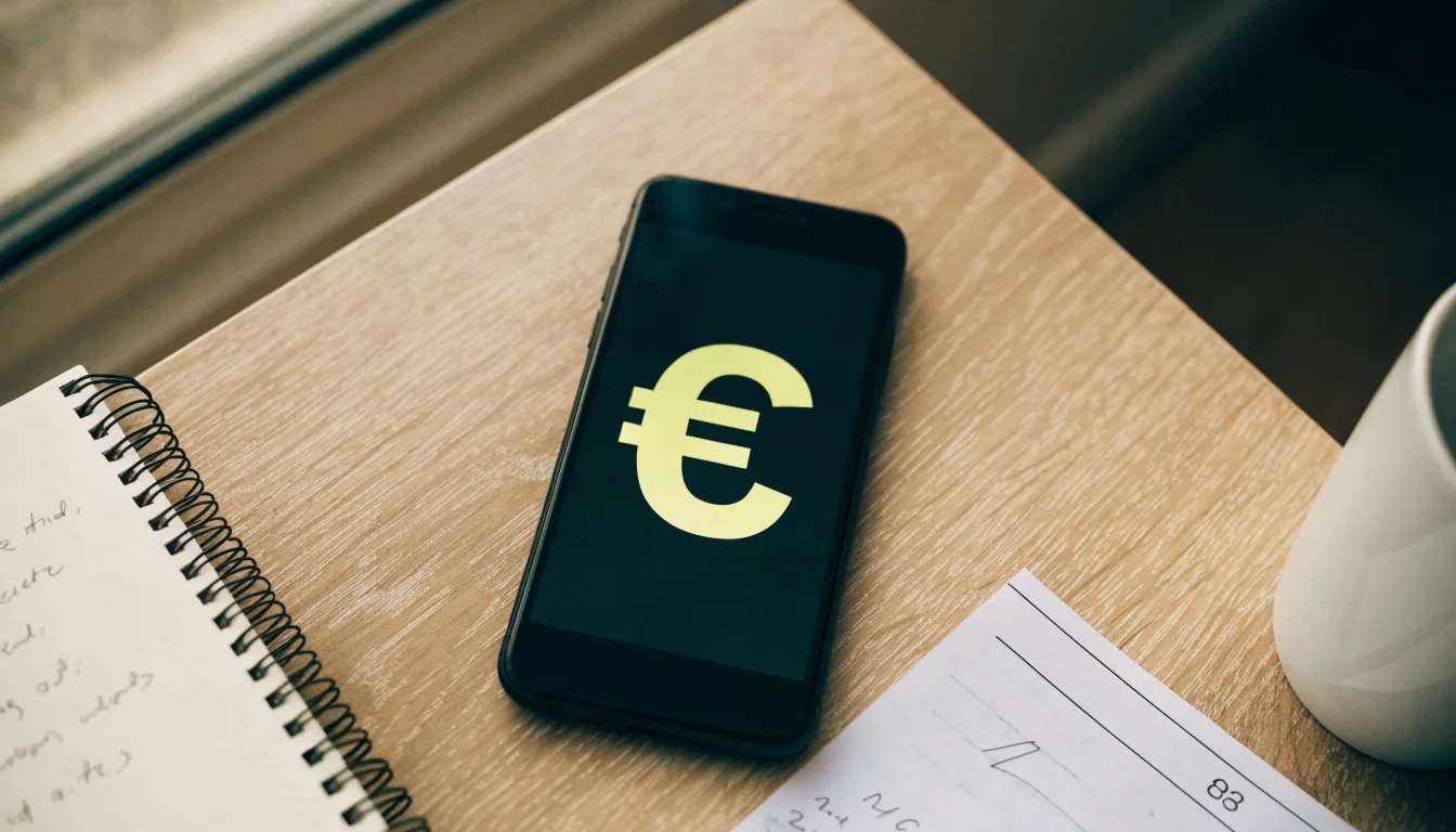 Un documento di identità appoggiato accanto a uno smartphone con un timer sullo schermo, su un tavolo da cucina
