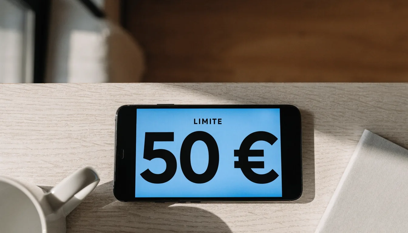 Un documento di identità appoggiato accanto a uno smartphone con un timer sullo schermo, su un tavolo da cucina